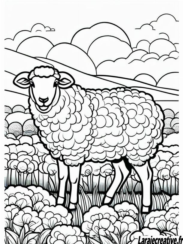 coloriage mouton maternelle