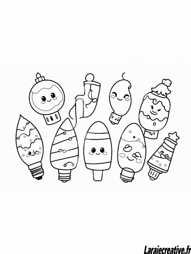 coloriage decoration de noel a imprimer