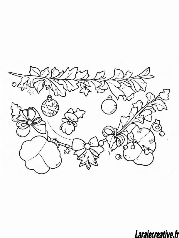 dessin guirlande de noel a imprimer