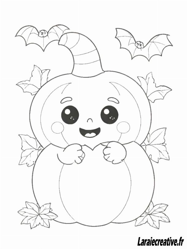 coloriage halloween citrouille à imprimer rigolo