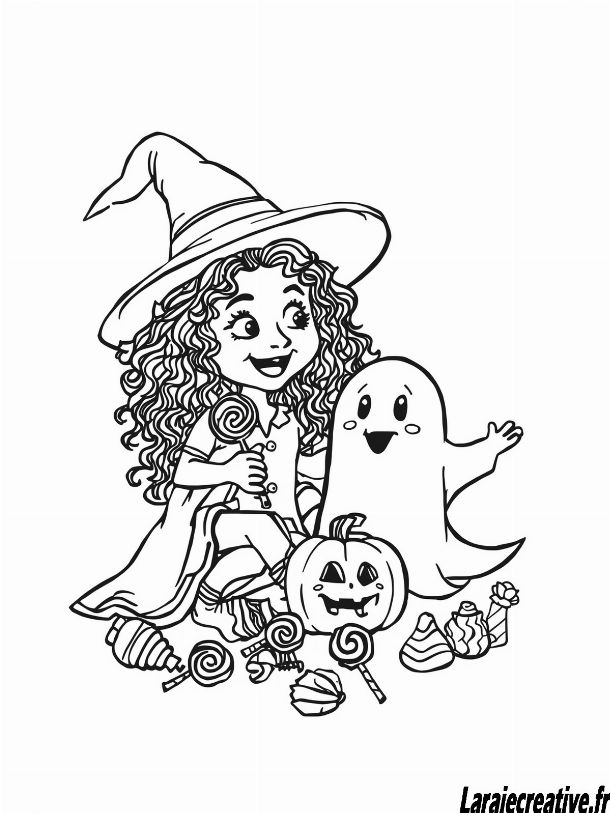 coloriages halloween sorcieres gratuit