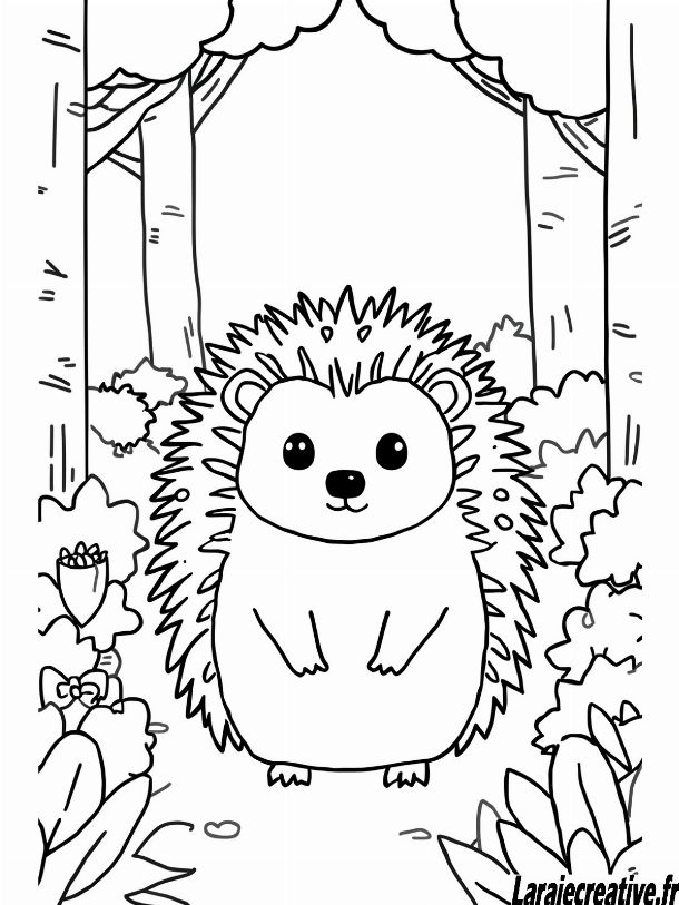 coloriage herisson