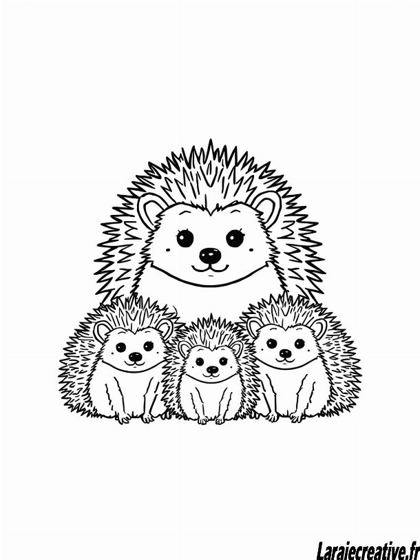 coloriage herisson mignon