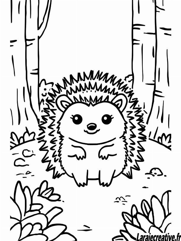 coloriage herisson gratuit a imprimer