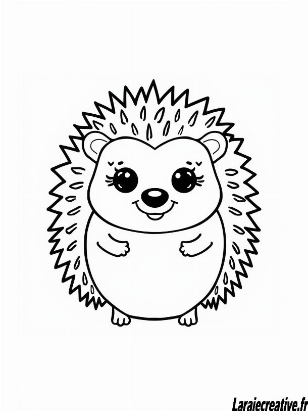 coloriage herisson simple