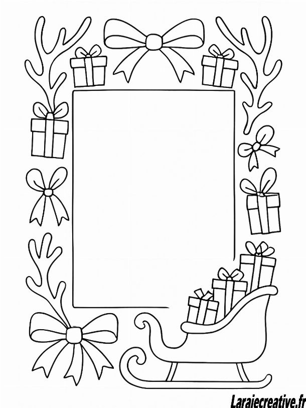 dessin lettre au pere noel a imprimer