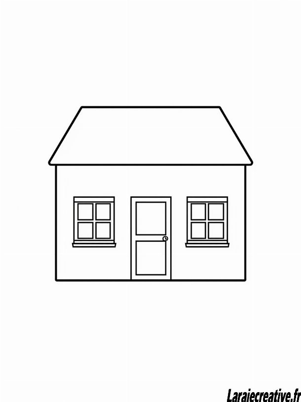 coloriage maison a imprimer