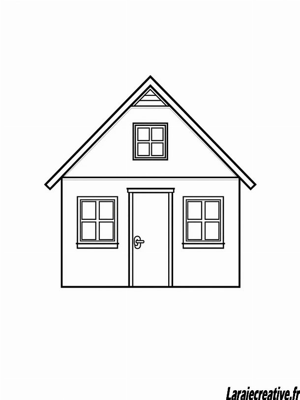 coloriage maison gratuit