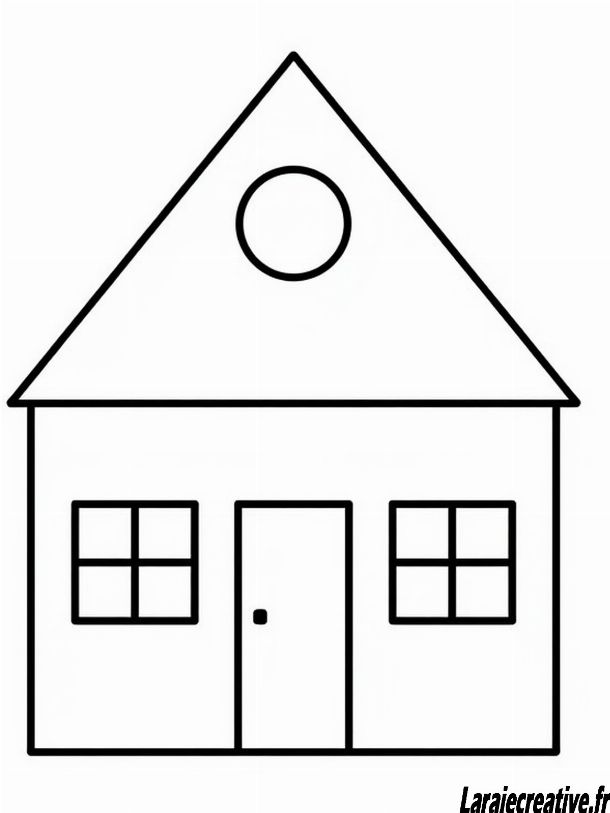coloriage maison a imprimer gratuit