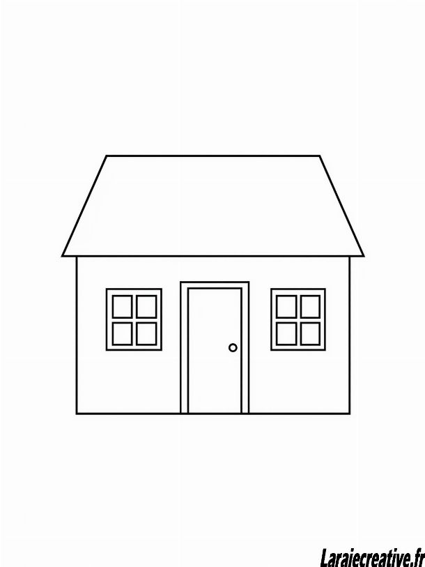 coloriage maison facile