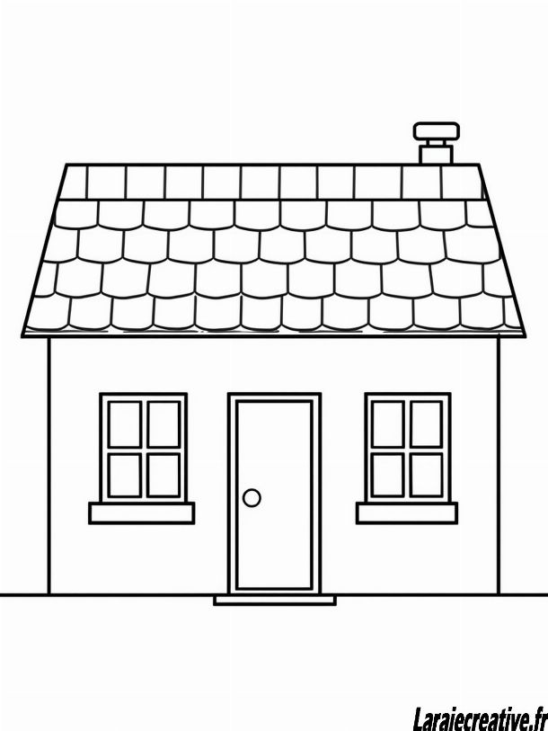 coloriage maison a imprimer pdf