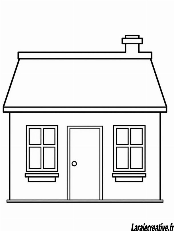 coloriage maison facile et gratuit