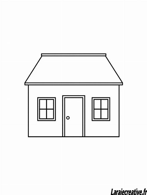 coloriage maison maternelle