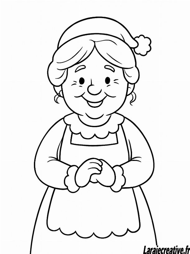 coloriage de mere noel a imprimer gratuit