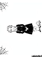 Coloriage Mercredi Addams Imprimer Gratuit PDF JPG