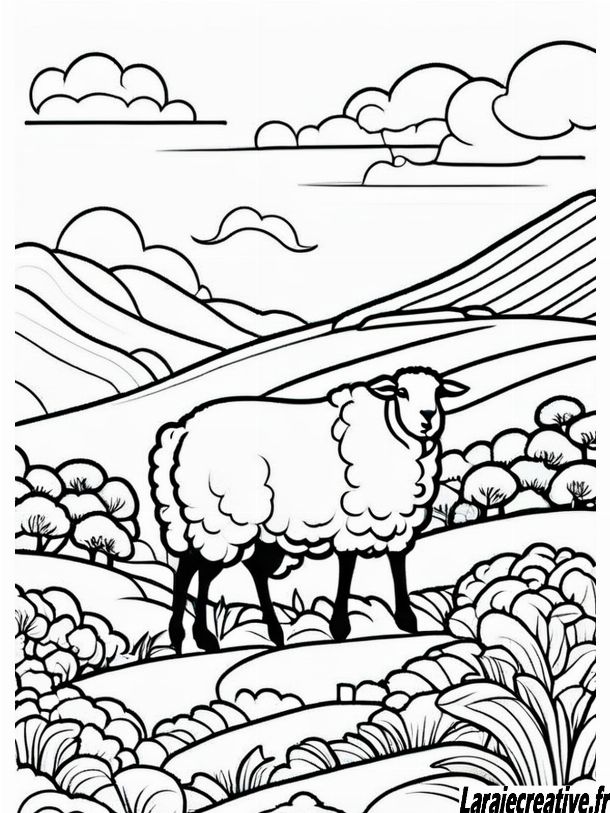 coloriage de mouton