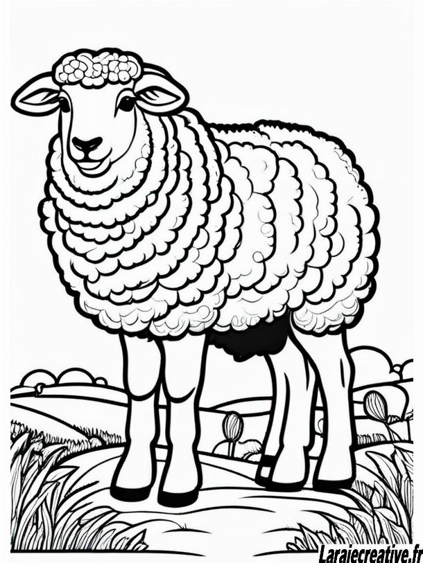coloriage mouton pdf