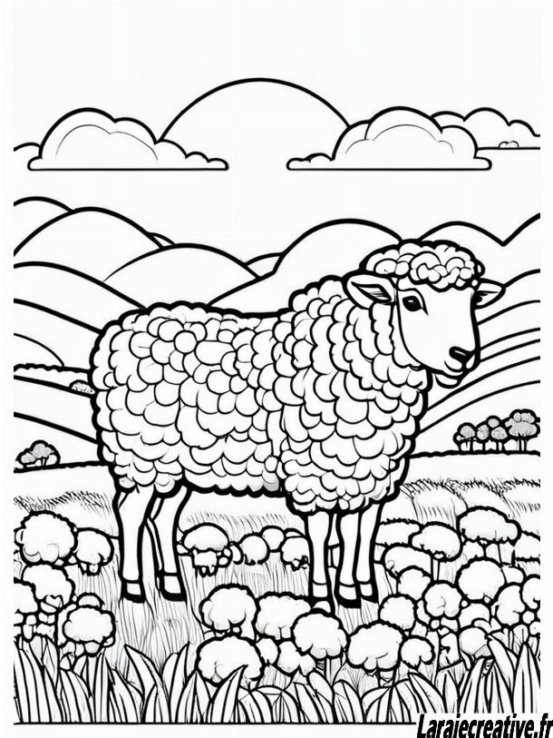 coloriage mouton a imprimer
