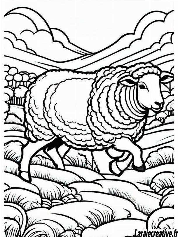 coloriage de mouton a imprimer gratuit
