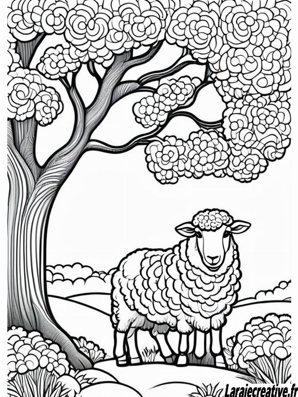coloriage dessin mouton