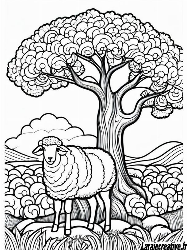 coloriage mouton à imprimer gratuit