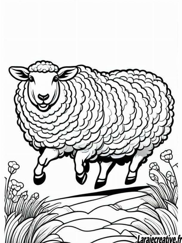 mouton en coloriage