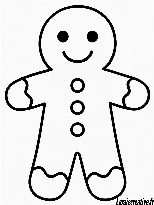 coloriage bonhomme pain d epice a imprimer
