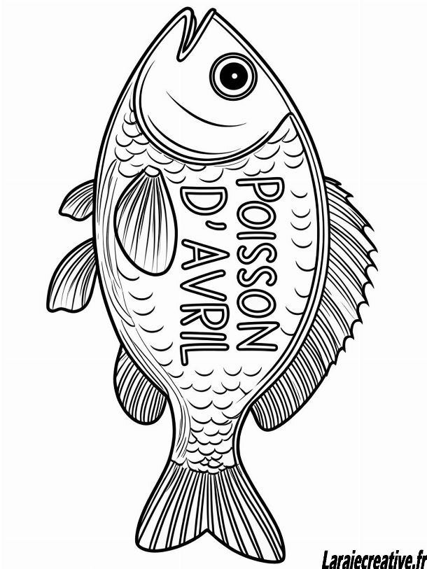 coloriage poisson d avril a imprimer