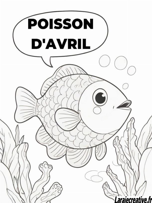 coloriage poisson d avril pdf