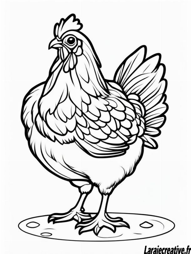 coloriage poule d'eau