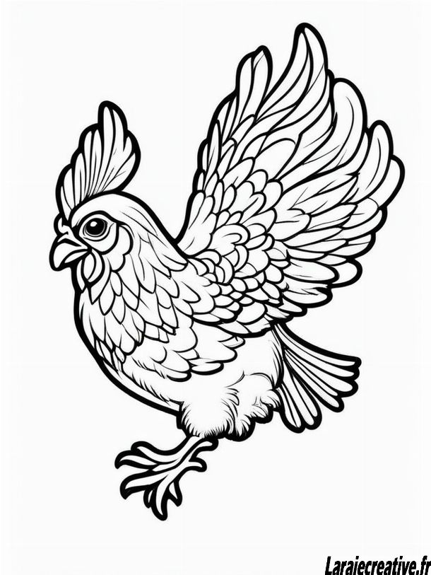 dessin poule