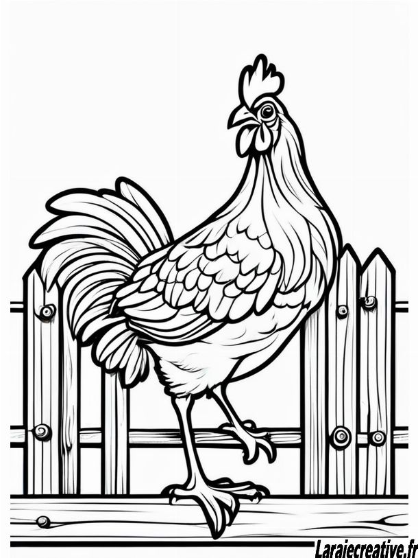 coloriage poule rousse maternelle