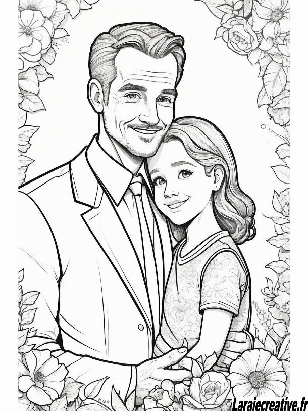 fête des pères coloriage