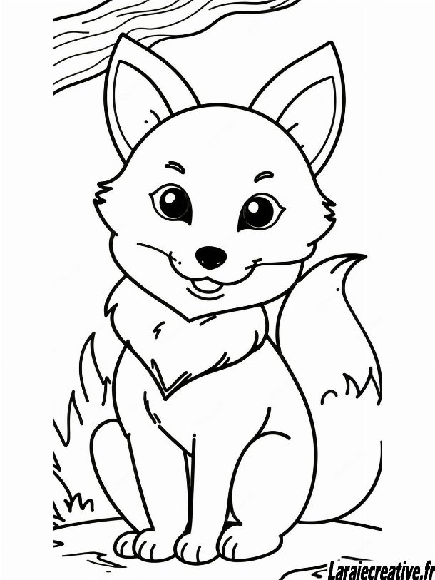 coloriage renard adulte