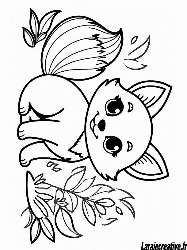 coloriage renard a imprimer gratuit