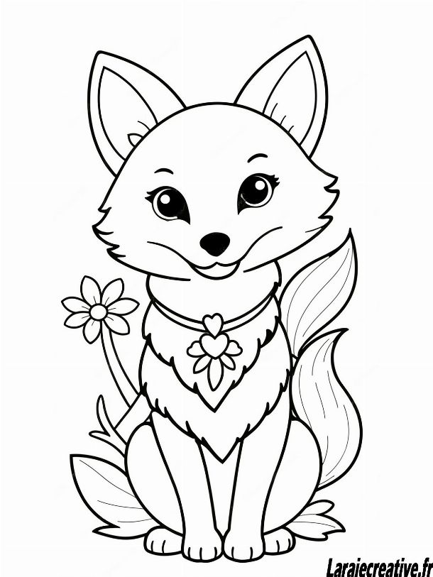 coloriage renard a imprimer