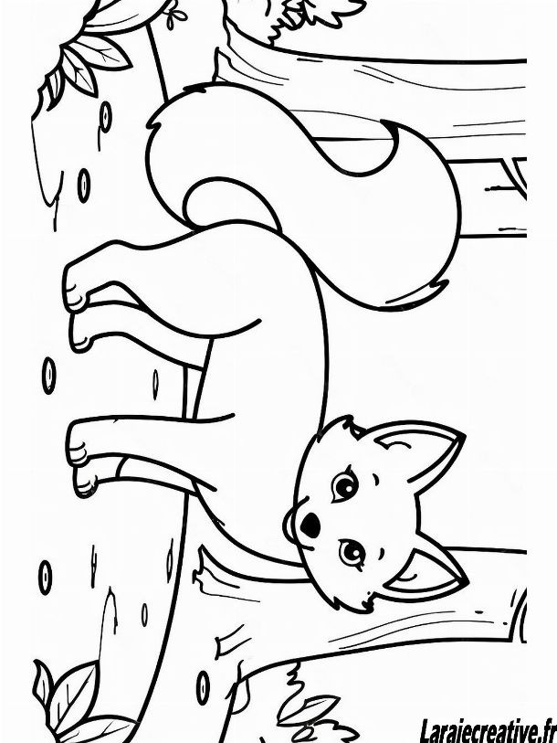 coloriage renard maternelle