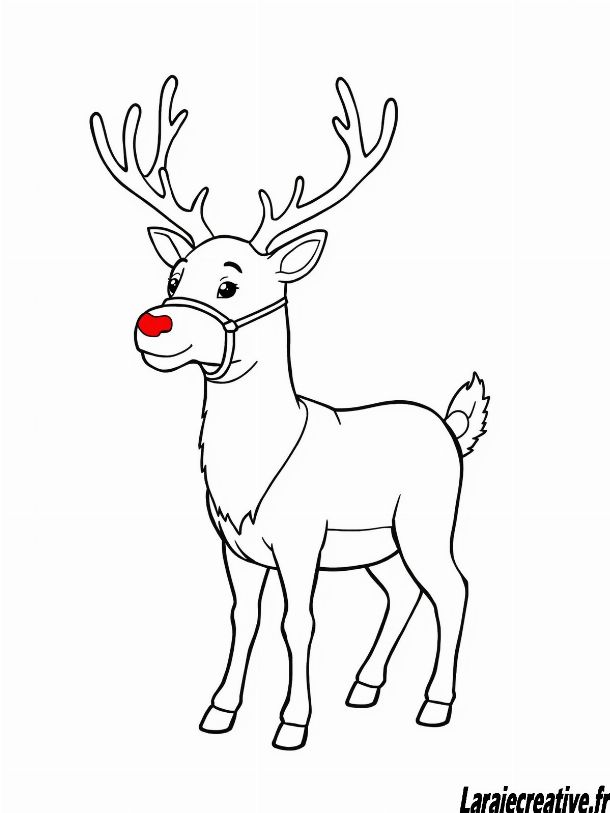 renne dessin de noel difficile