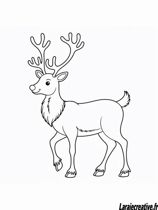 coloriage rennes noel gratuit imprimer