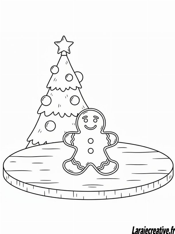 coloriage biscuits pour pere noel