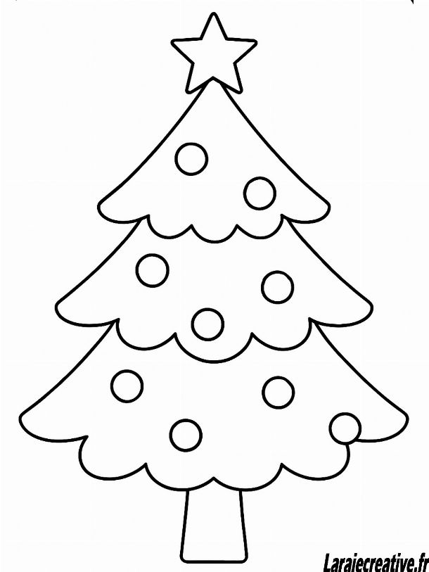coloriage sapin de noel simple