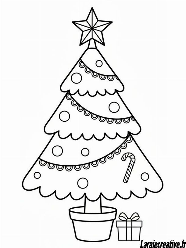 coloriage sapin de noel pdf