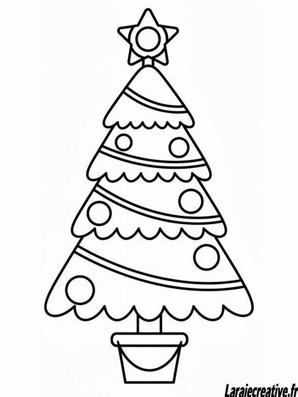 coloriage sapin de noel avec cadeaux