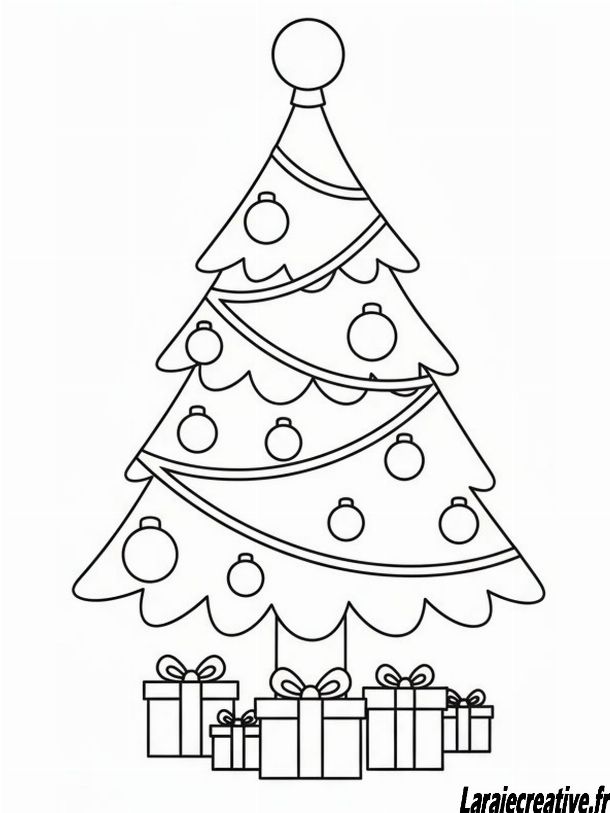coloriage arbre sapin de noel a imprimer gratuit