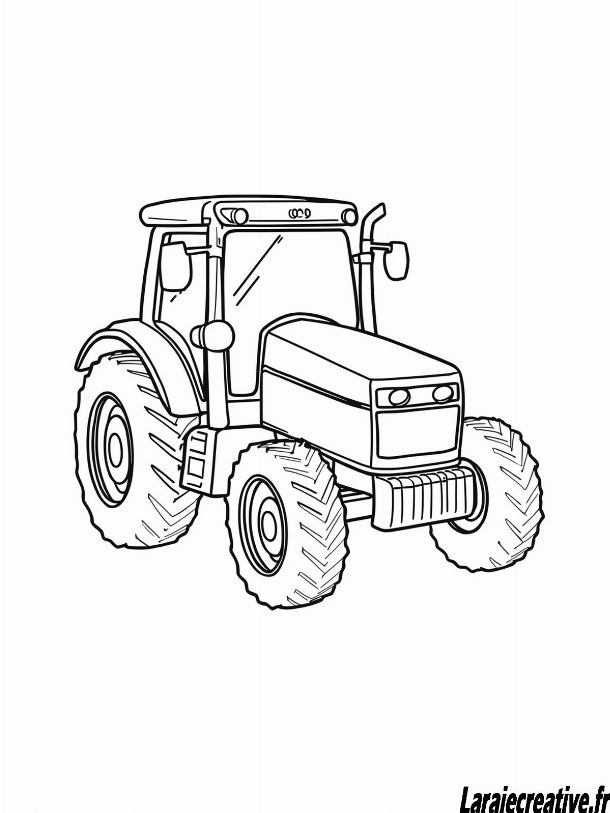 coloriage tracteur gratuit