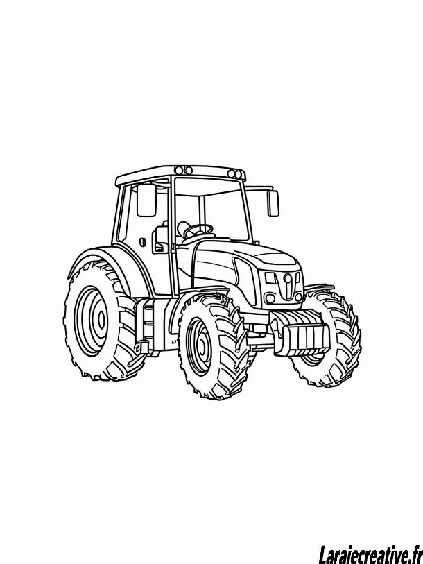 coloriage tracteur a imprimer gratuit