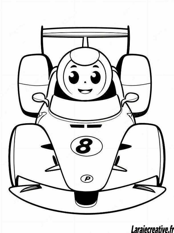 coloriage de voiture de rallye