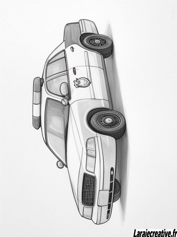 coloriage voiture police a imprimer gratuit