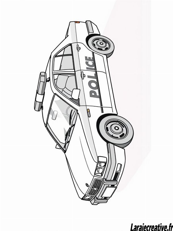 dessin voiture police