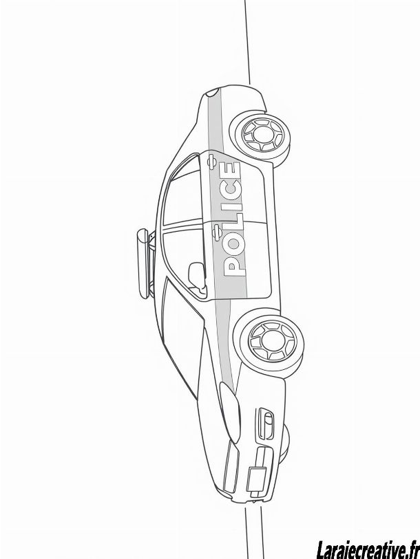 dessin voiture police enfant